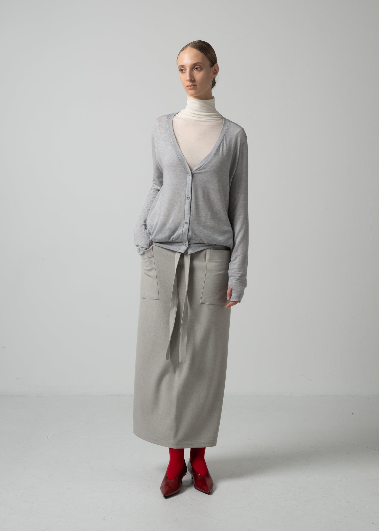 24 NADINE CARDIGAN / CASHMERE SILK SHEER JERSEY - C15
