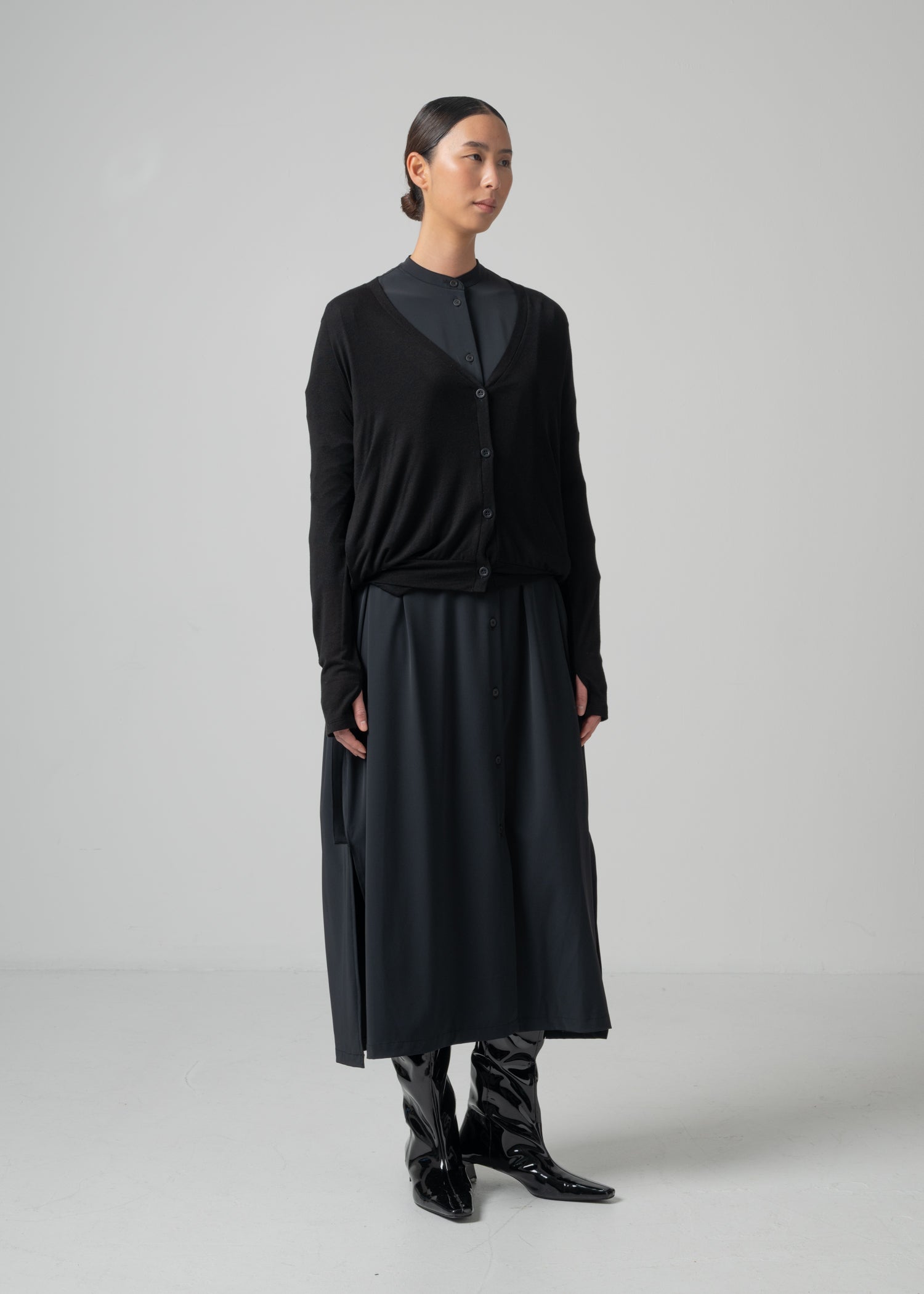 24 NADINE CARDIGAN / CASHMERE SILK SHEER JERSEY - C15