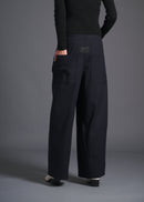 barrel trousers, navy, cogthebigsmoke, one size fits all, sustainable fashion, less is more, made in Japan, quiet luxury, minimalist