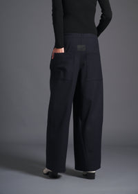 barrel trousers, navy, cogthebigsmoke, one size fits all, sustainable fashion, less is more, made in Japan, quiet luxury, minimalist