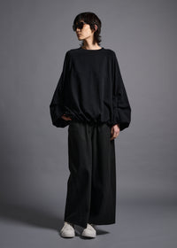 barrel trousers, charcoal, cogthebigsmoke, one size fits all, sustainable fashion, less is more, made in Japan, quiet luxury, minimalist