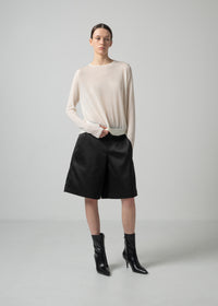 25 NIKA LONG SLEEVE TOP / CASHMERE SILK SHEER JERSEY - C15