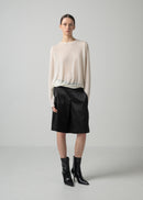 25 NIKA LONG SLEEVE TOP / CASHMERE SILK SHEER JERSEY - C15