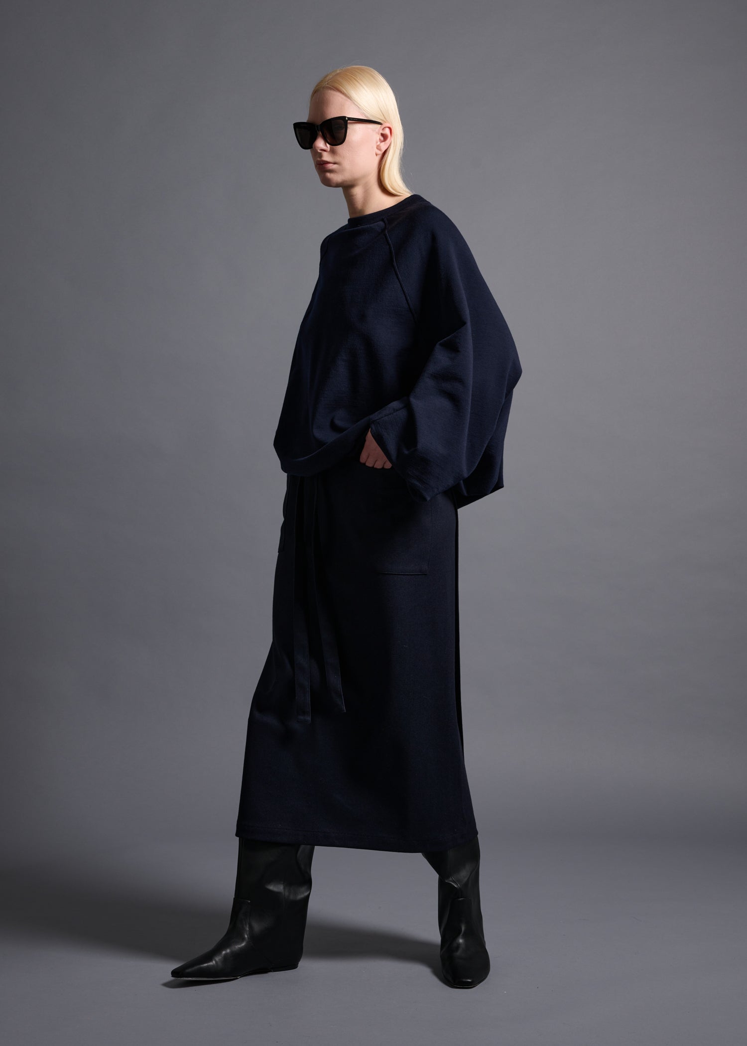 26 LILLY PUFFY TOP / NZ MERINO BRUSHED-BACK JERSEY - C13