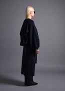 Oversized long sleeve sweatshirt, navy, cogthebigsmoke, one size fits all, sustainable fashion, less is more, made in Japan, quiet luxury, minimalist