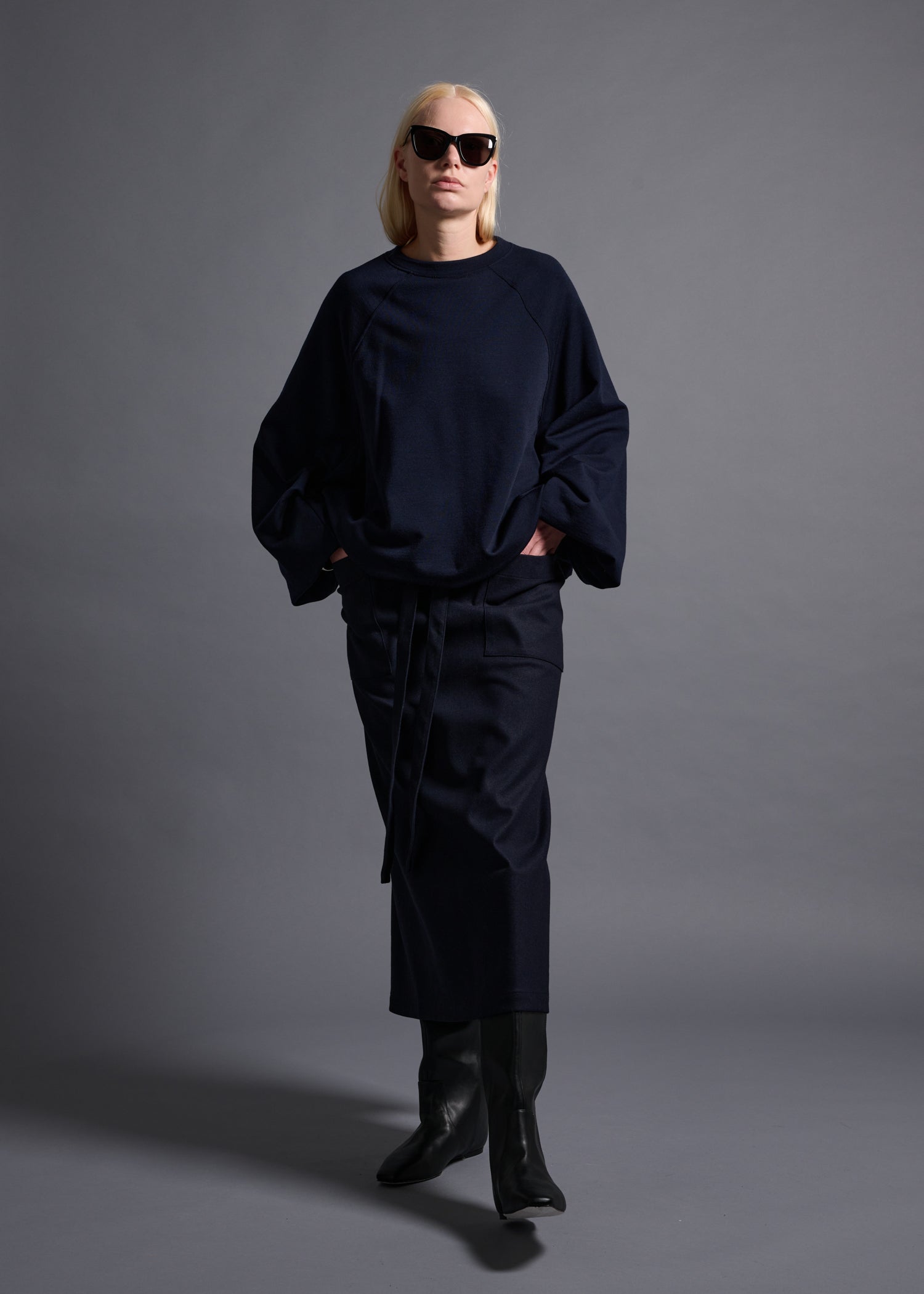 26 LILLY PUFFY TOP / NZ MERINO BRUSHED-BACK JERSEY - C13