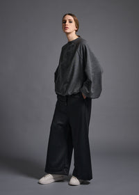 Oversized long sleeve sweatshirt, dk grey, cogthebigsmoke, one size fits all, sustainable fashion, less is more, made in Japan, quiet luxury, minimalist