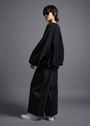 Oversized long sleeve sweatshirt, black, cogthebigsmoke, one size fits all, sustainable fashion, less is more, made in Japan, quiet luxury, minimalist