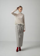 26 OMARI BOTTLE NECK TOP / CASHMERE SILK SHEER JERSEY - C15