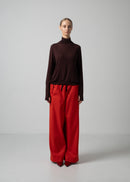 26 OMARI BOTTLE NECK TOP / CASHMERE SILK SHEER JERSEY - C15
