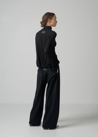 26 OMARI BOTTLE NECK TOP / CASHMERE SILK SHEER JERSEY - C15