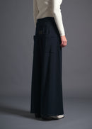 A-line silhouette, Wide leg trousers, navy, cogthebigsmoke, one size fits all, sustainable fashion, less is more, made in Japan, quiet luxury, minimalist