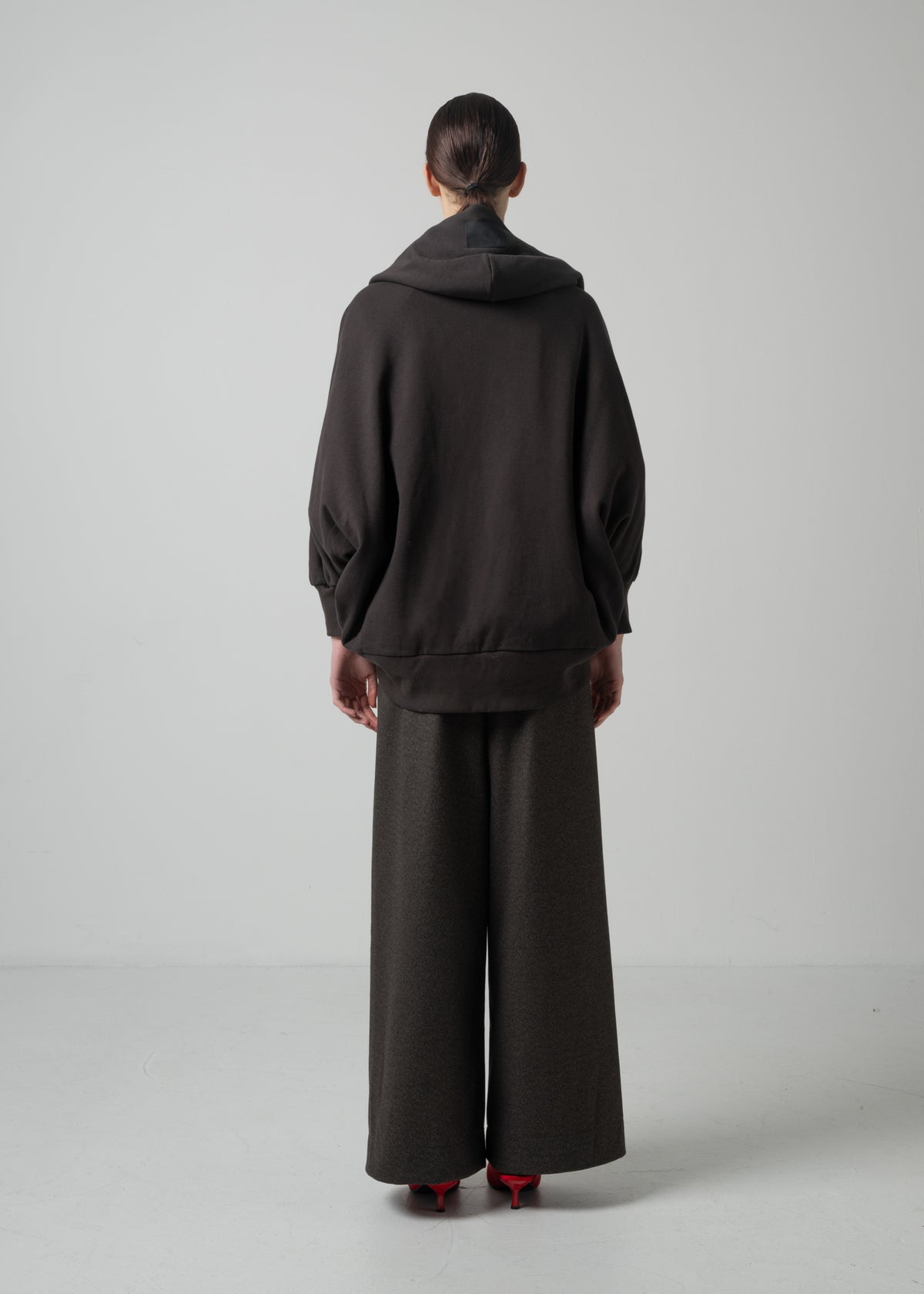 27 NICOLETTE BOLERO HOODY / COTTON WOOL BRUSHED TERRY - C15