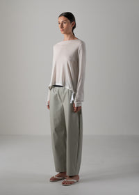 27 NOEL BARREL TROUSERS / VEGAN LEATHER - C14