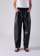 27 NOEL BARREL TROUSERS / VEGAN LEATHER - C14
