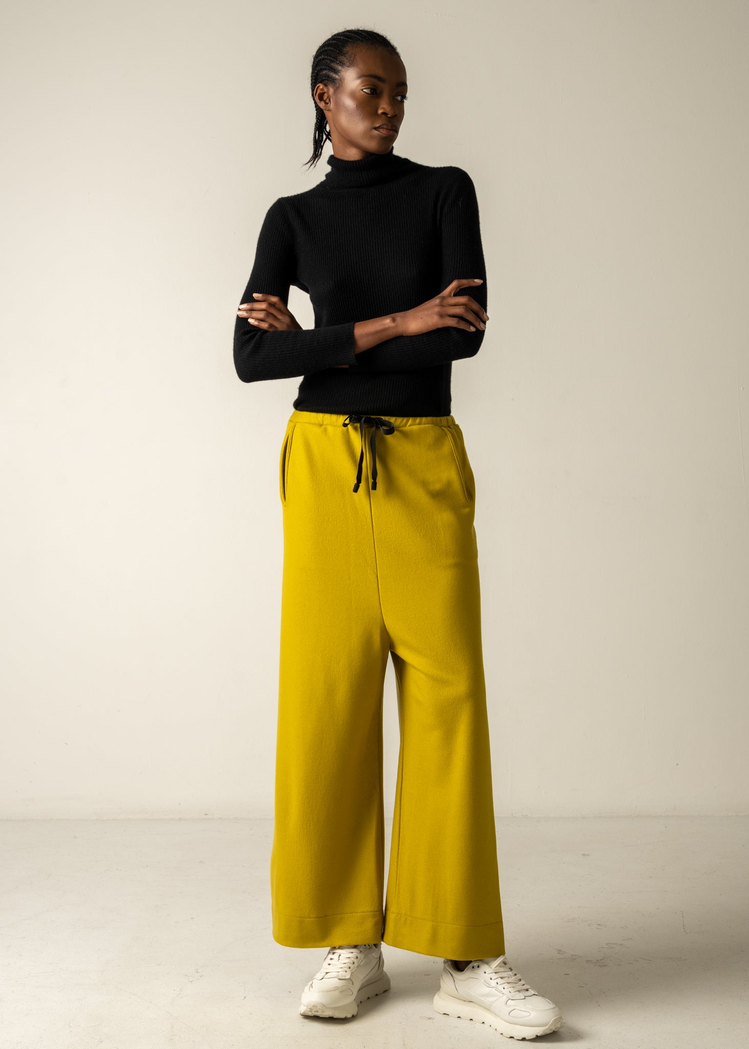 ALISON TROUSERS / WOOL MILLED JERSEY - C9