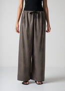 super loose trousers, dark brown, vegan leather, cogthebigsmoke, one size fits all, sustainable fashion, less is more, made in Japan, quiet luxury, minimalist