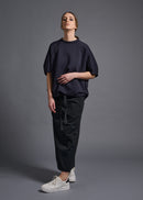 half sleeve sweatshirt, navy, cogthebigsmoke, one size fits all, sustainable fashion, less is more, made in Japan, quiet luxury, minimalist