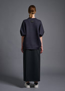 half sleeve sweatshirt, navy, cogthebigsmoke, one size fits all, sustainable fashion, less is more, made in Japan, quiet luxury, minimalist