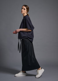 half sleeve sweatshirt, navy, cogthebigsmoke, one size fits all, sustainable fashion, less is more, made in Japan, quiet luxury, minimalist