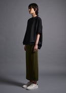 half sleeve sweatshirt, black, cogthebigsmoke, one size fits all, sustainable fashion, less is more, made in Japan, quiet luxury, minimalist