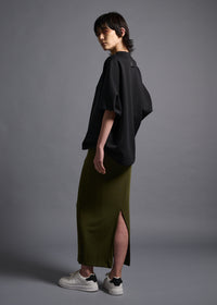 half sleeve sweatshirt, black, cogthebigsmoke, one size fits all, sustainable fashion, less is more, made in Japan, quiet luxury, minimalist