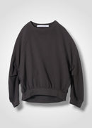 28 LEILA WIDE CUFF SWEATSHIRT / COTTON WOOL BRUSHED TERRY - C15