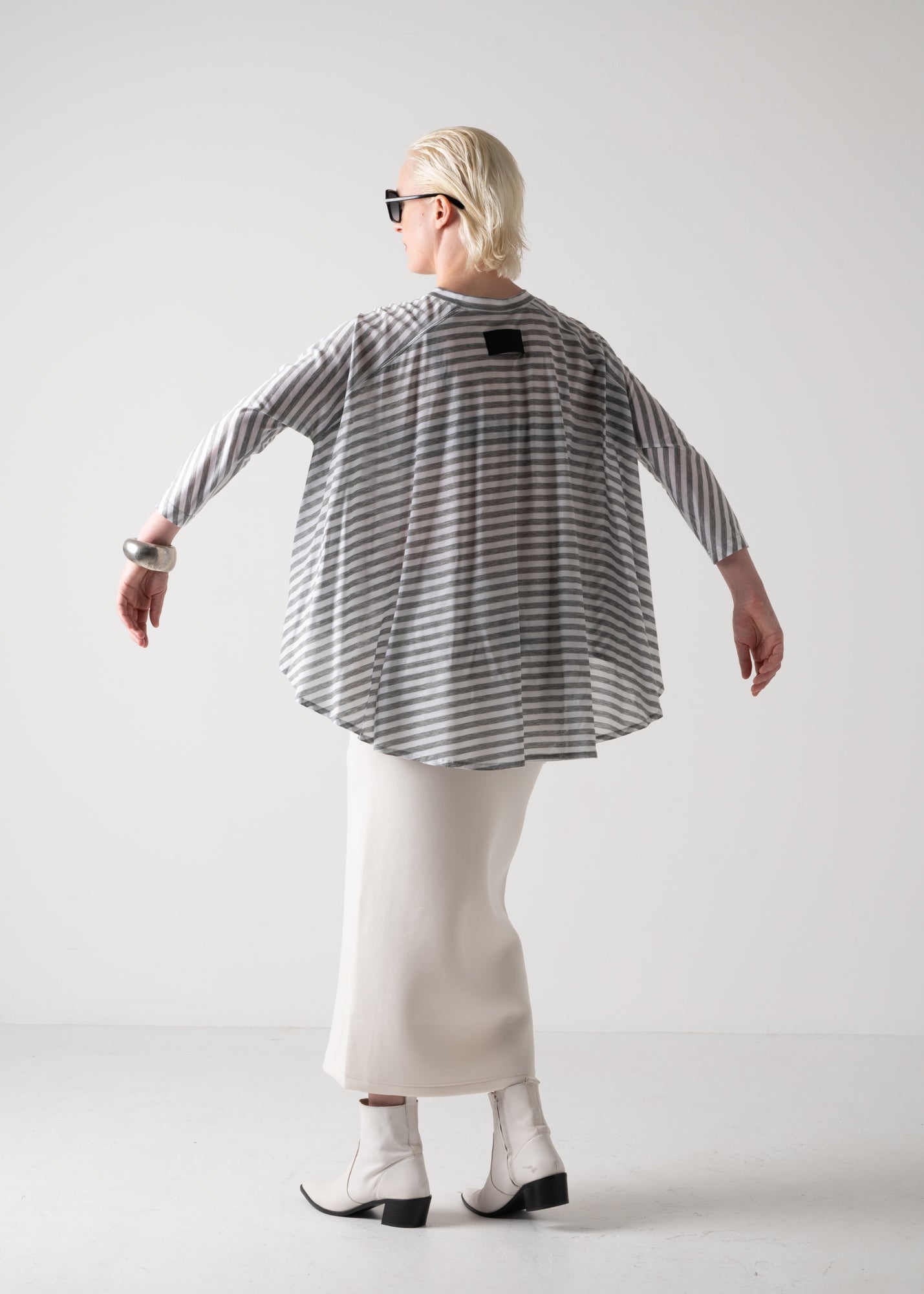 29 ABBY TOP / LIGHT VISCOSE JERSEY STRIPE - C10