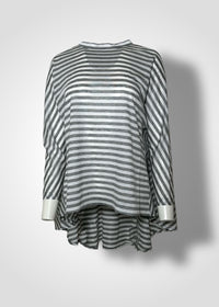 29 ABBY TOP / LIGHT VISCOSE JERSEY STRIPE - C10