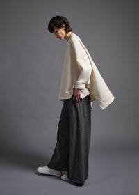 sweatshirt, COG's signature silhouette, milk, cogthebigsmoke, one size fits all, sustainable fashion, less is more, made in Japan, quiet luxury, minimalist