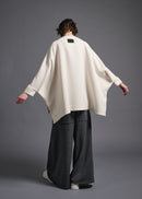 sweatshirt, COG's signature silhouette, milk, cogthebigsmoke, one size fits all, sustainable fashion, less is more, made in Japan, quiet luxury, minimalist