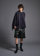 sweatshirt, COG's signature silhouette, navy, cogthebigsmoke, one size fits all, sustainable fashion, less is more, made in Japan, quiet luxury, minimalist