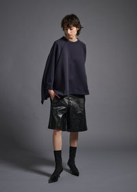 sweatshirt, COG's signature silhouette, navy, cogthebigsmoke, one size fits all, sustainable fashion, less is more, made in Japan, quiet luxury, minimalist