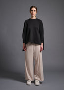 sweatshirt, COG's signature silhouette, black, cogthebigsmoke, one size fits all, sustainable fashion, less is more, made in Japan, quiet luxury, minimalist