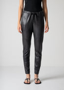 leggings, black, vegan leather, cogthebigsmoke, one size fits all, sustainable fashion, less is more, made in Japan, quiet luxury, minimalist