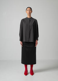 29 OLGA BAND COLLAR SHIRT / LUX TWILL STRETCH - C15