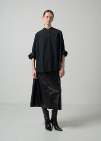 29 OLGA BAND COLLAR SHIRT / LUX TWILL STRETCH - C15