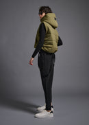 hoody cropped vest, matcha, cogthebigsmoke, one size fits all, sustainable fashion, less is more, made in Japan, quiet luxury, minimalist