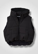 02 MORGAN HOODY CROPPED VEST / NY DRY WASH - C13