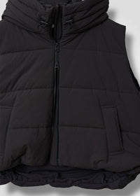 02 MORGAN HOODY CROPPED VEST / NY DRY WASH - C13