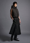 hoody cropped vest, peat, cogthebigsmoke, one size fits all, sustainable fashion, less is more, made in Japan, quiet luxury, minimalist