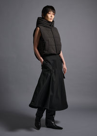 hoody cropped vest, peat, cogthebigsmoke, one size fits all, sustainable fashion, less is more, made in Japan, quiet luxury, minimalist