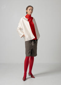 02 NATALY BALLOON JACKET / DUCHESS SATIN STRETCH - C15