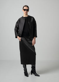 02 NATALY BALLOON JACKET / DUCHESS SATIN STRETCH - C15