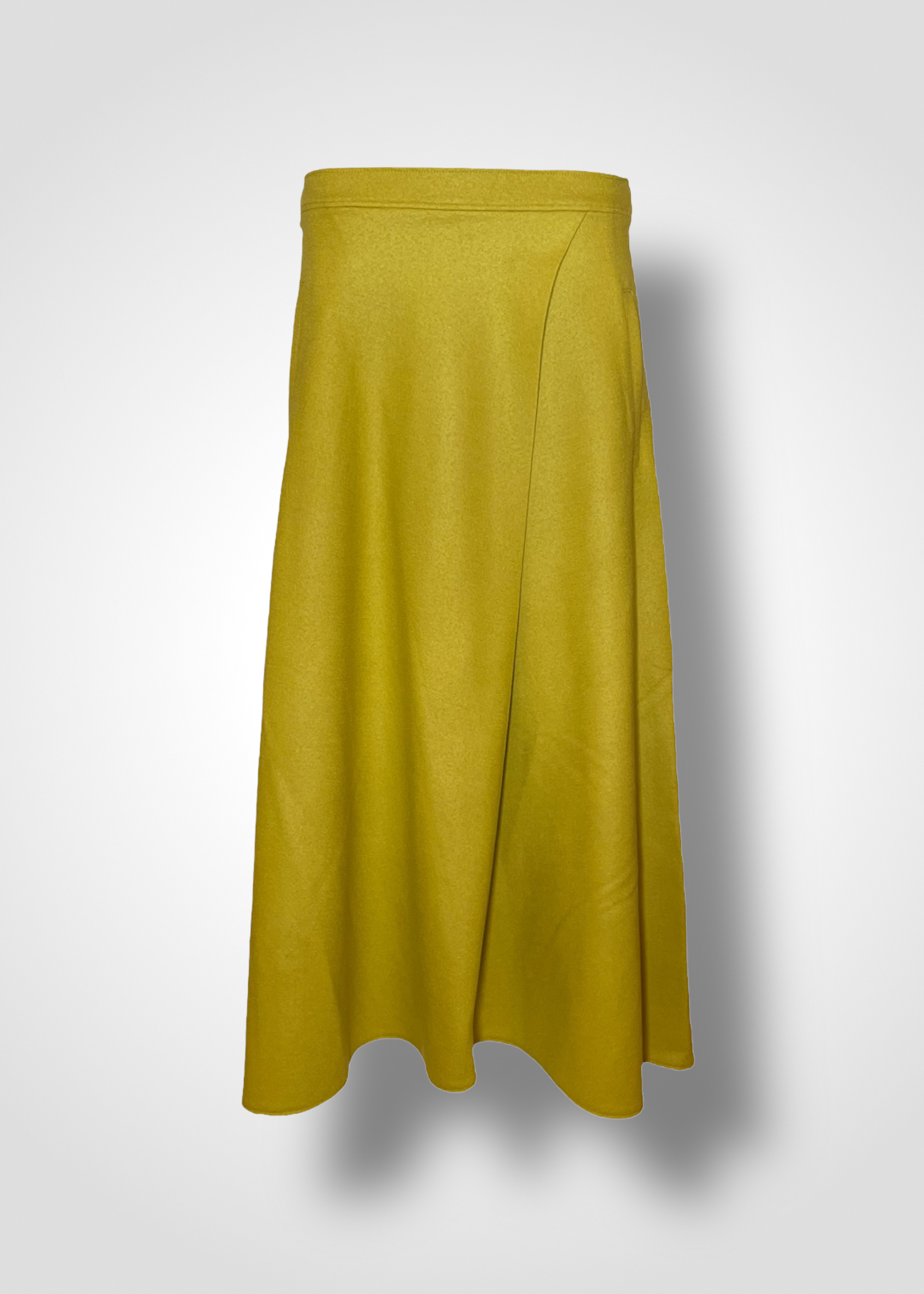 HALO SEMI-FLARE SKIRT / WOOL MILLED JERSEY - C9