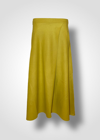 HALO SEMI-FLARE SKIRT / WOOL MILLED JERSEY - C9