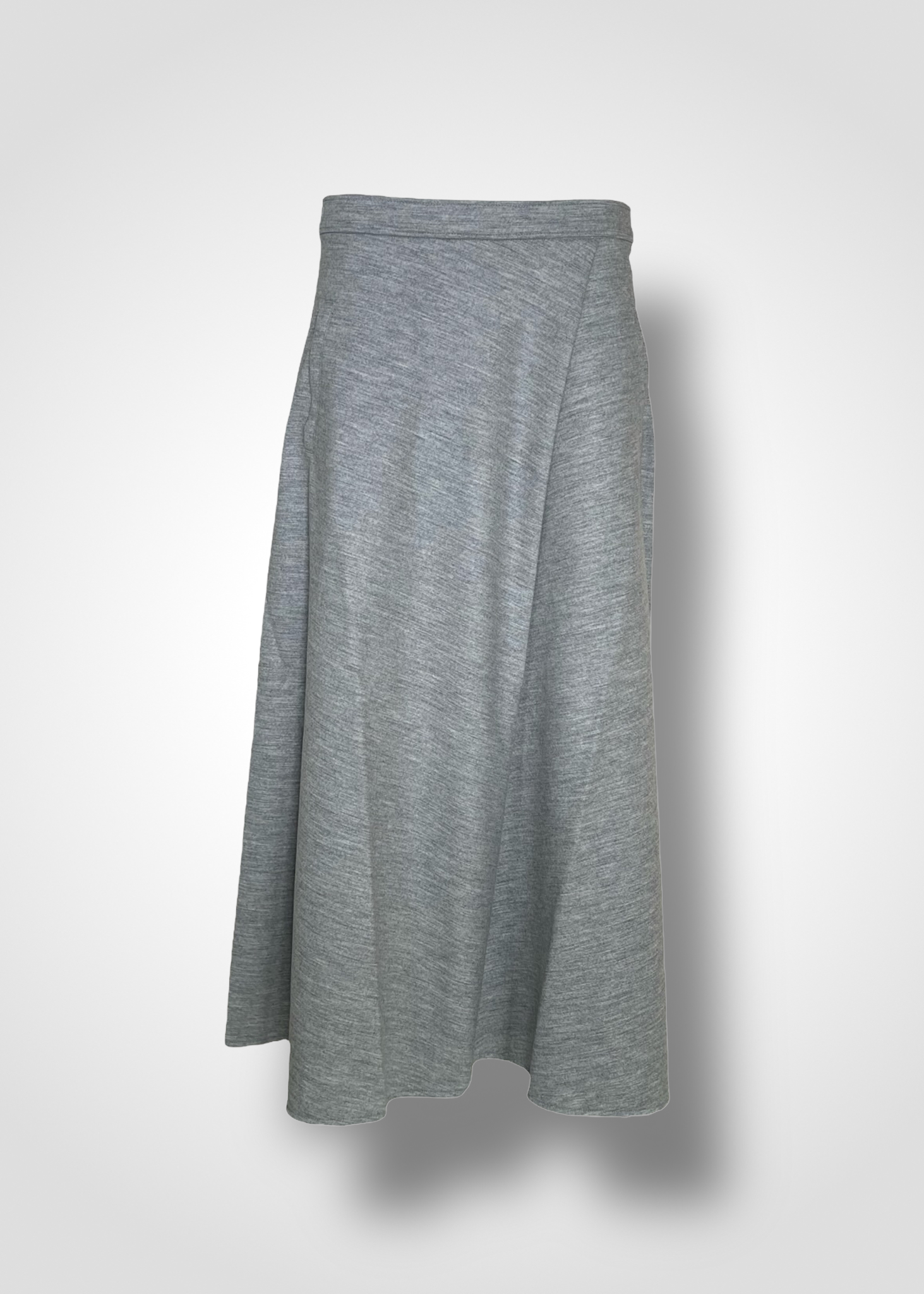 HALO SEMI-FLARE SKIRT / WOOL MILLED JERSEY - C9