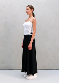 HALO SEMI-FLARE SKIRT / WOOL MILLED JERSEY - C9