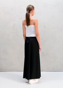 HALO SEMI-FLARE SKIRT / WOOL MILLED JERSEY - C9