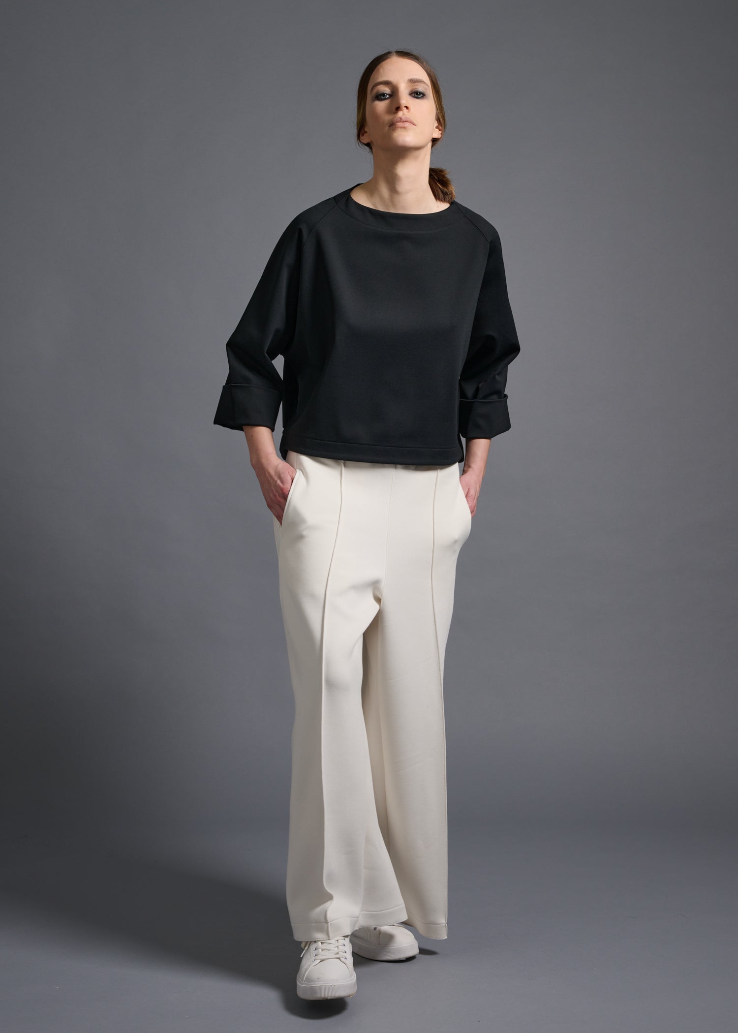 Wide-leg trousers, milk, cogthebigsmoke, one size fits all, sustainable fashion, less is more, made in Japan, quiet luxury, minimalist